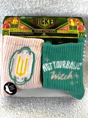 Wicked themed crew socks - 10 pair collection NWT Shoe Size 4-10
